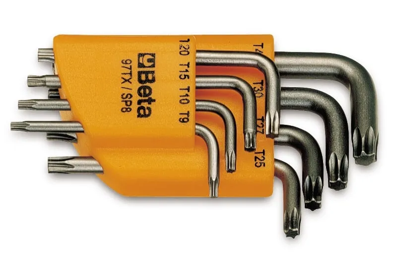 BETA 8DELIGE SET HAAKSE STIFTSLEUTELS VOOR TORX® SCHROEVEN (ART. 97TX) MET SUPPORT 97TX/SC8 – 000970064